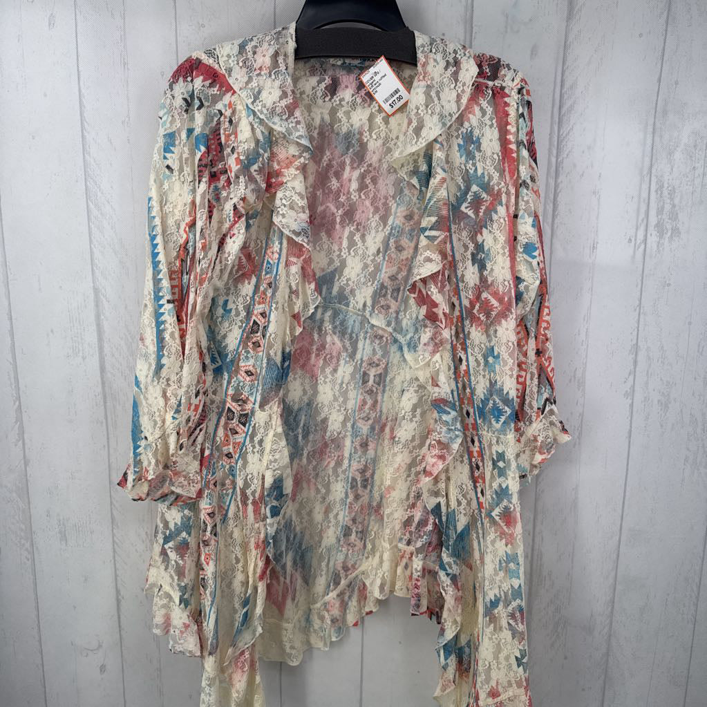 S/M lace ruffled cardi