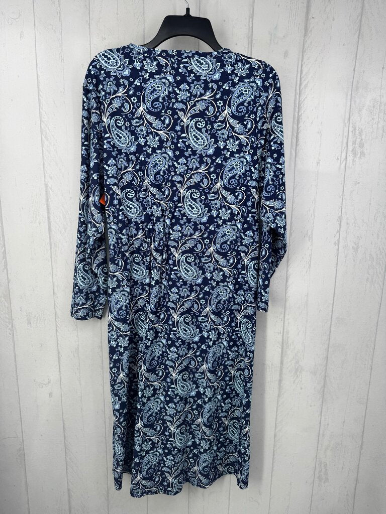 L paisley print nylon dress