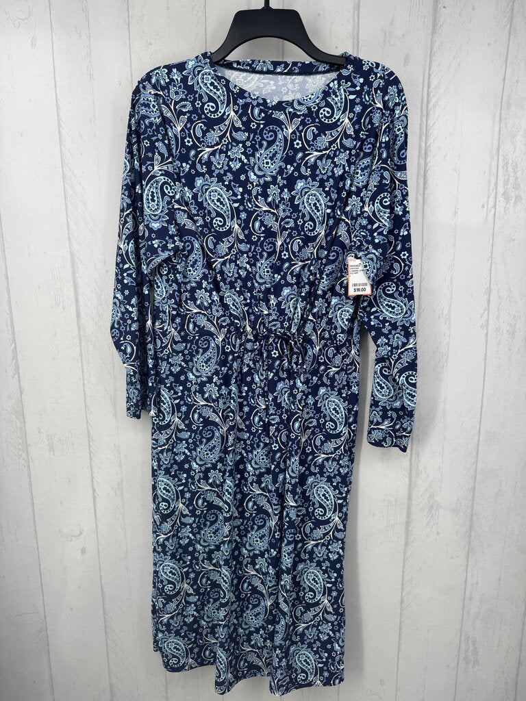 L paisley print nylon dress