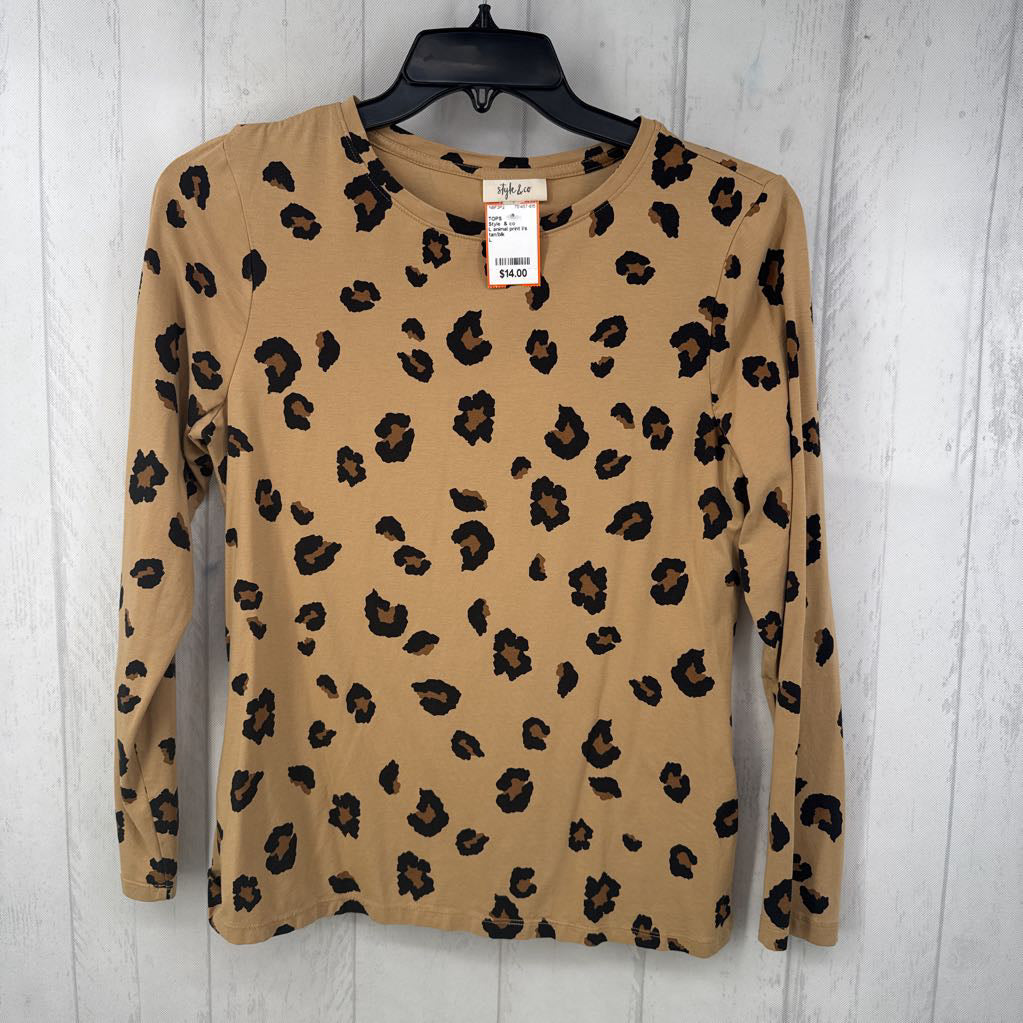 L animal print l/s tee