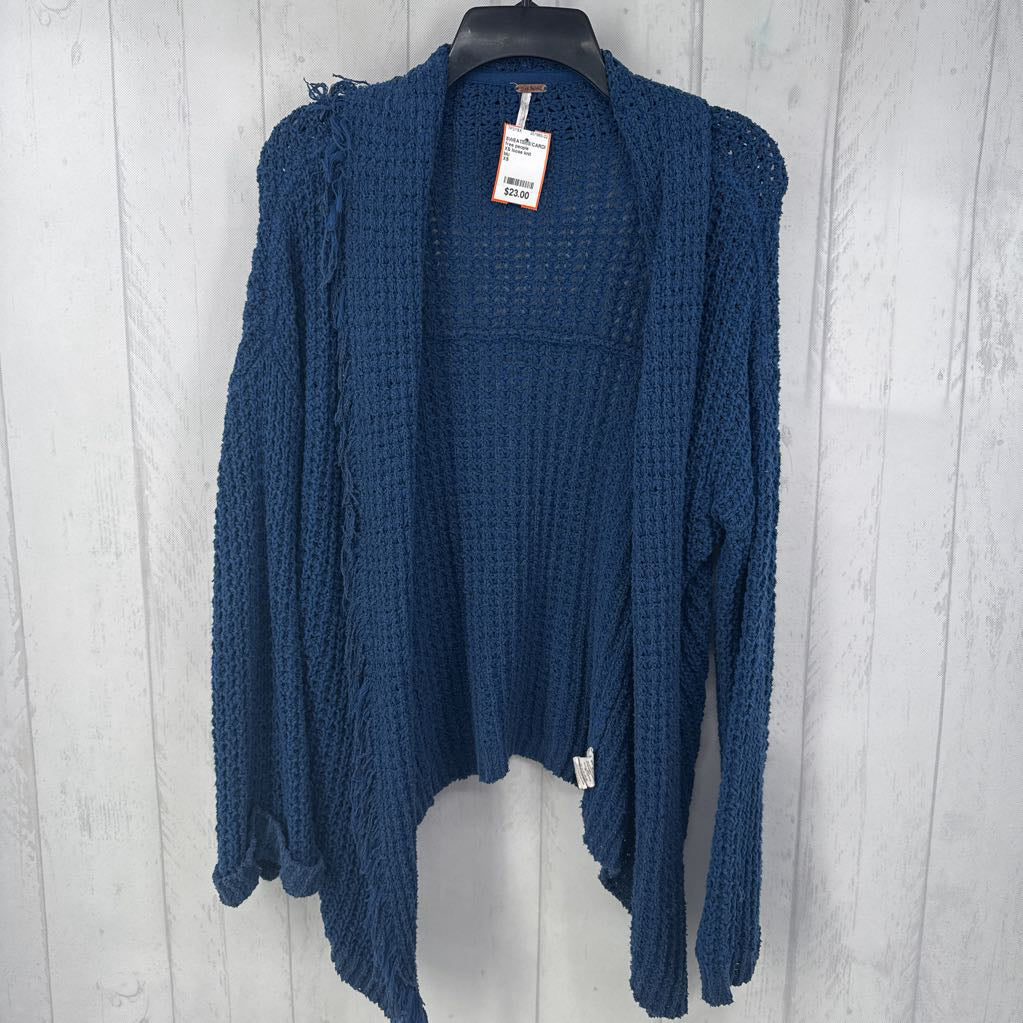 XS loose knit draped front cardi