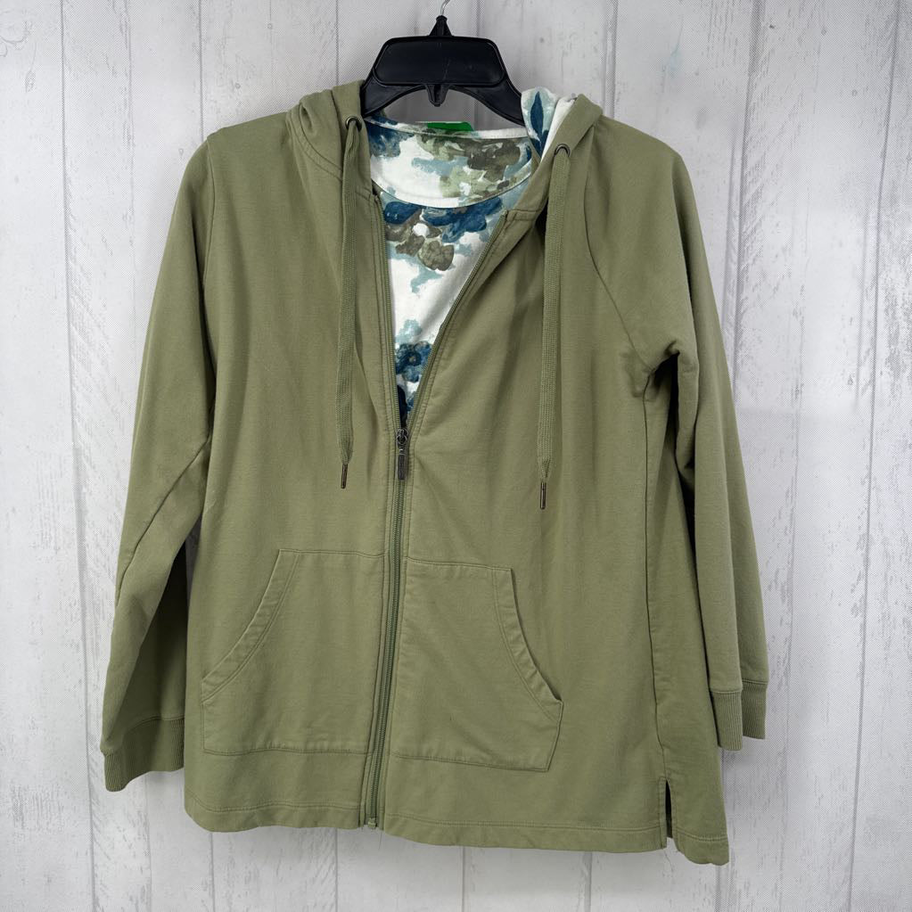 S/P 2Pc flo print s/s tee & full-zip hoodie