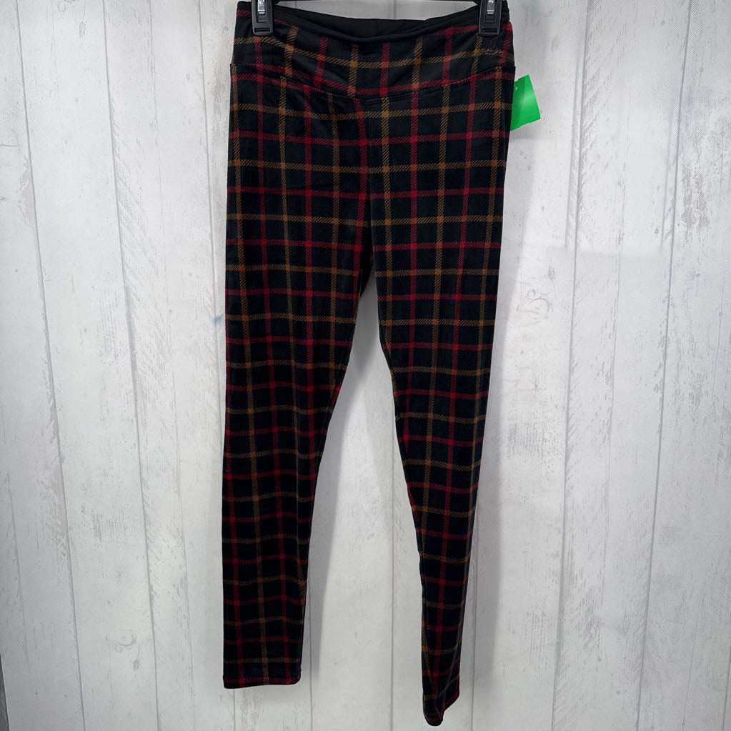 S plaid plush leggings