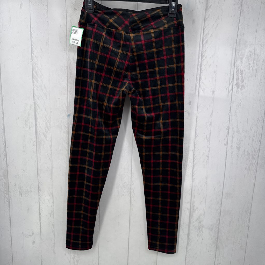S plaid plush leggings