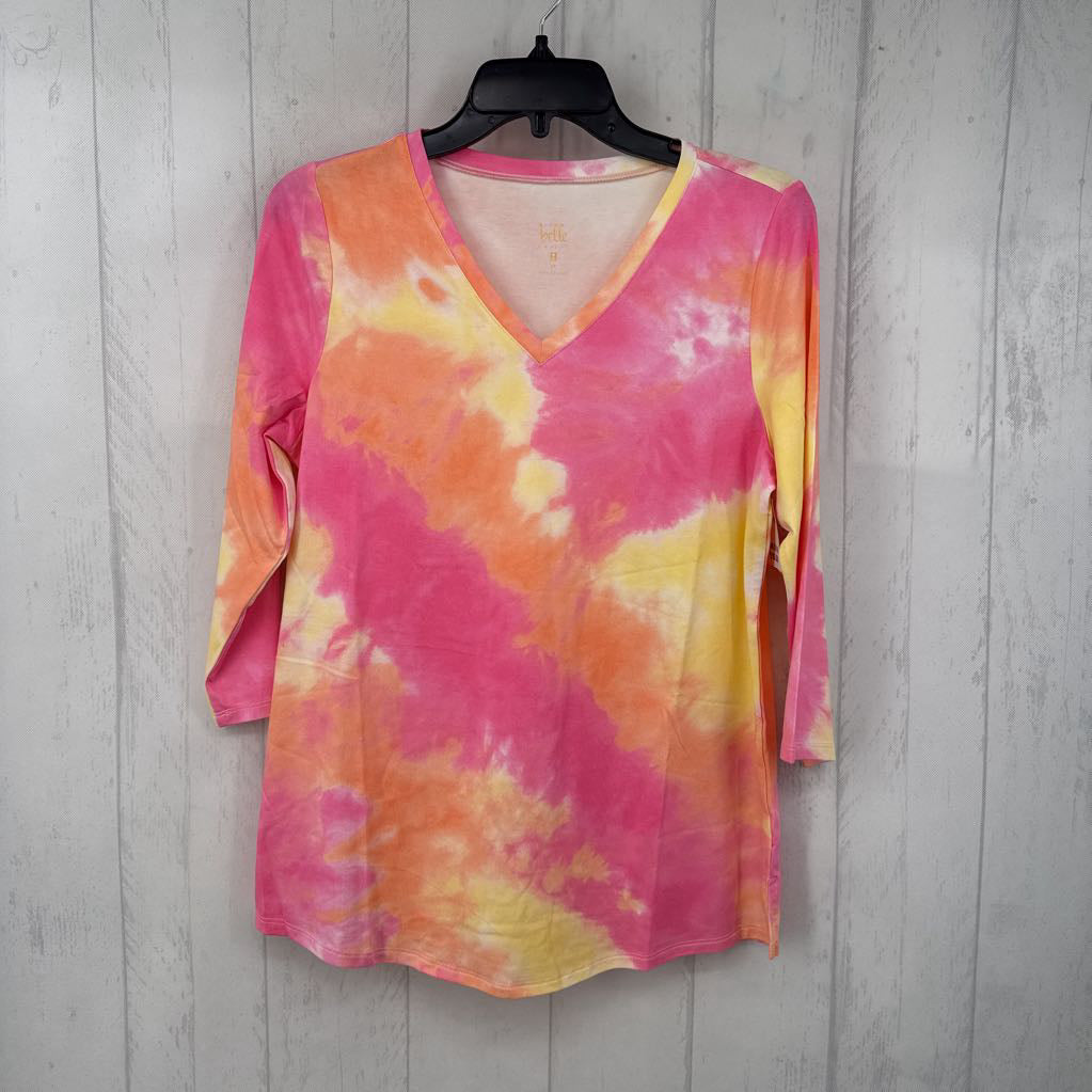 XS l/s v-neck tie-dye top