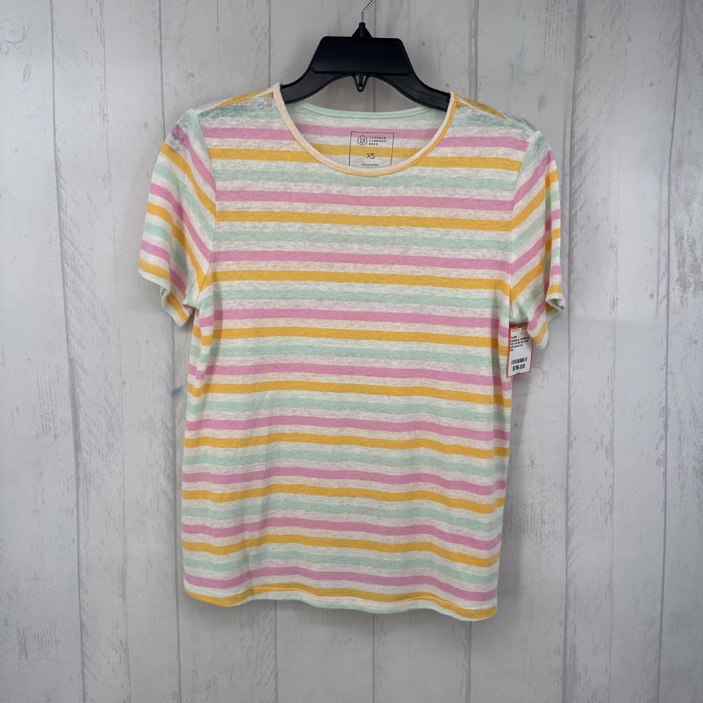 XS s/s stripe top