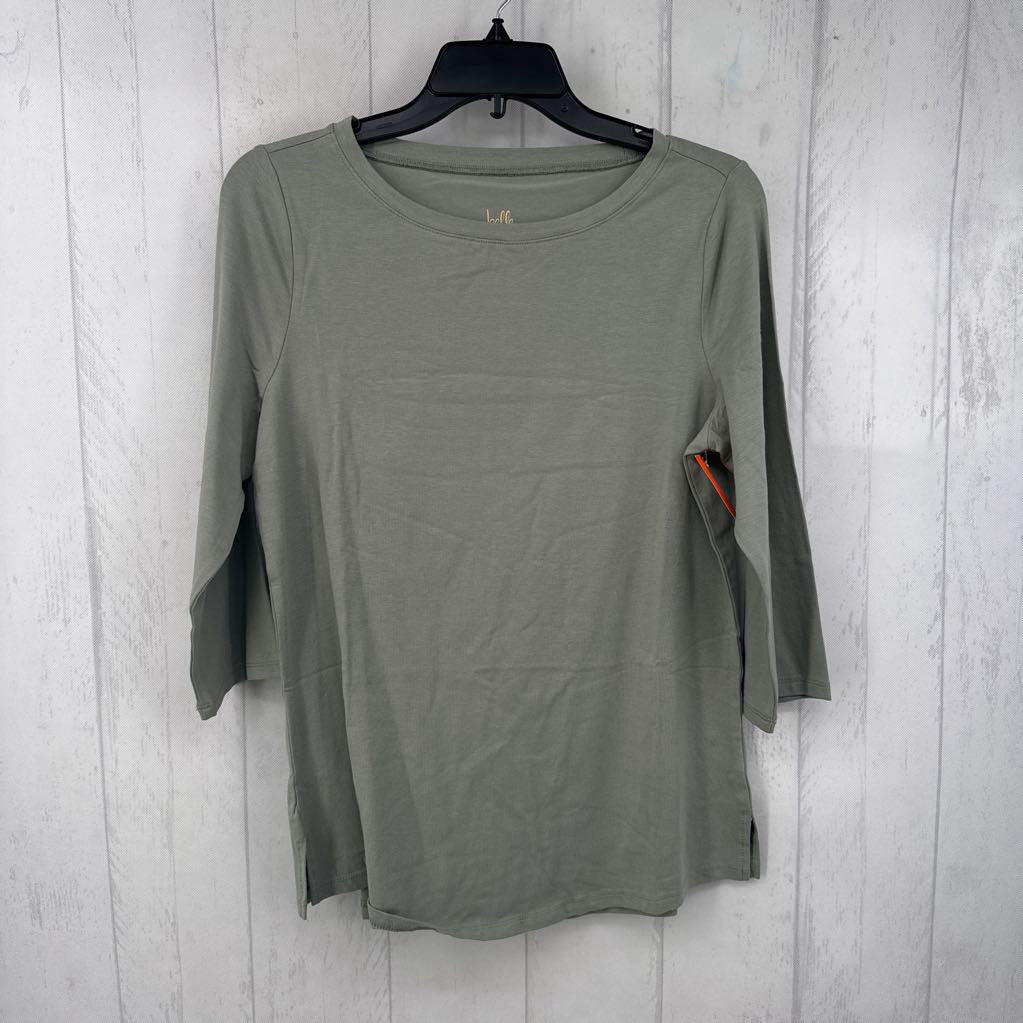 XS 3/4 slv crew neck top