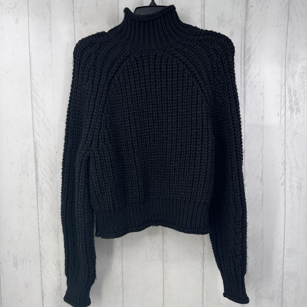 S l/s mock neck sweater
