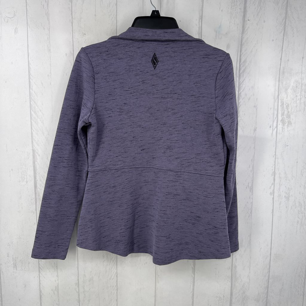 S marled full-zip jacket