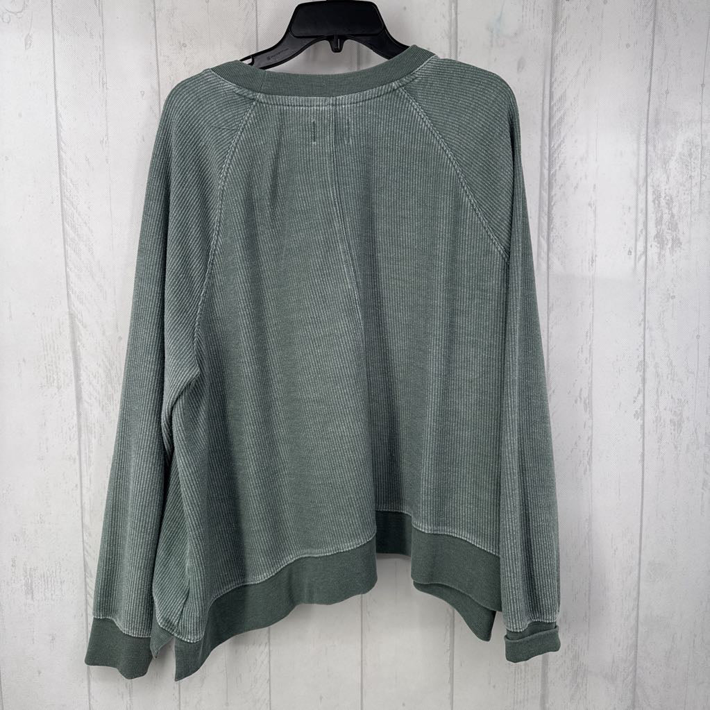 XL ribbed crewneck l/s top