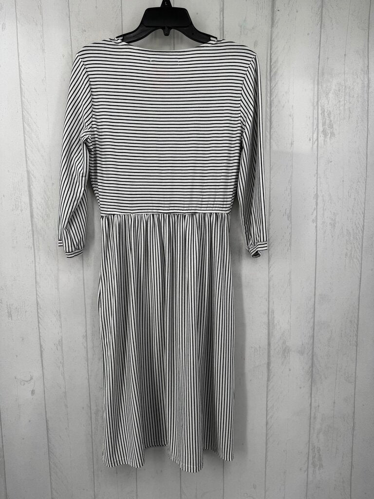 M striped 3/4 slv dress