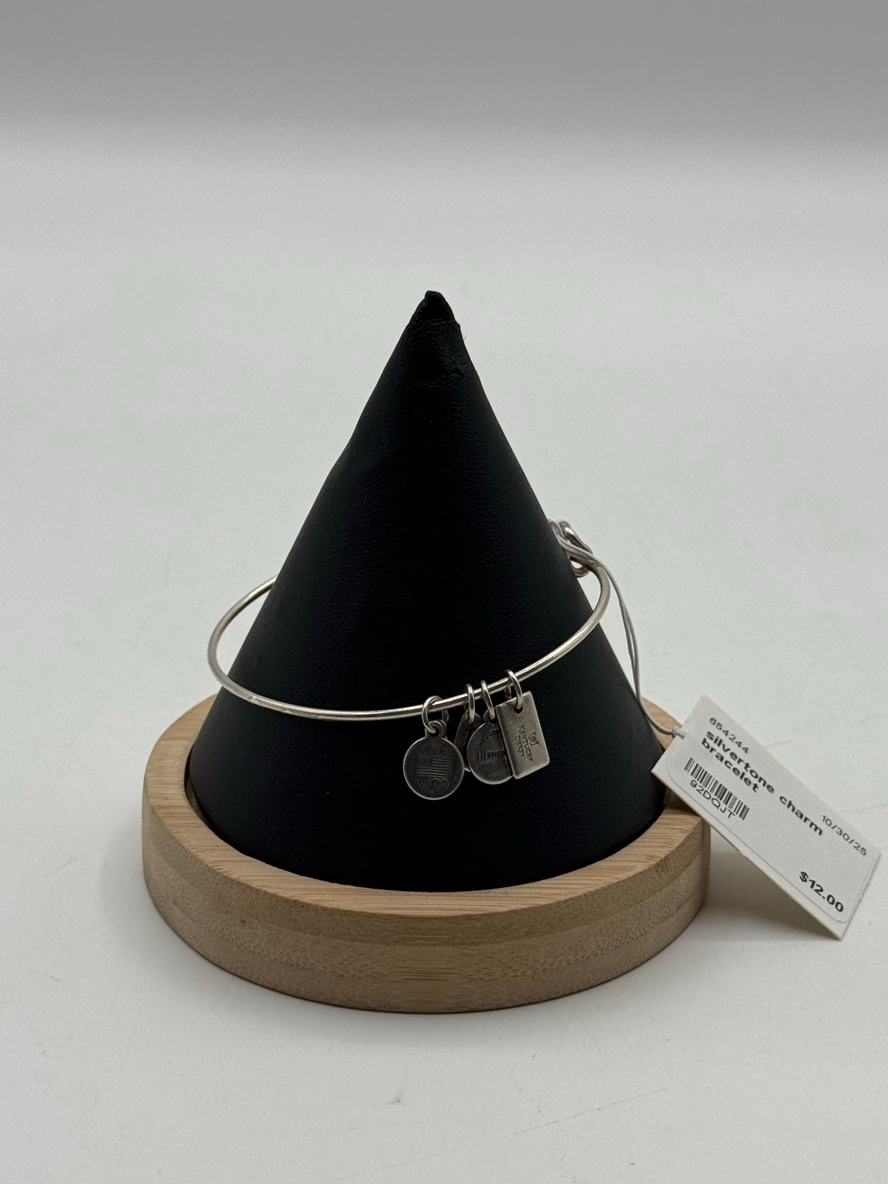 silvertone charm bracelet