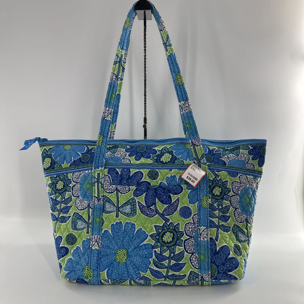 quilted flo print overnight bag