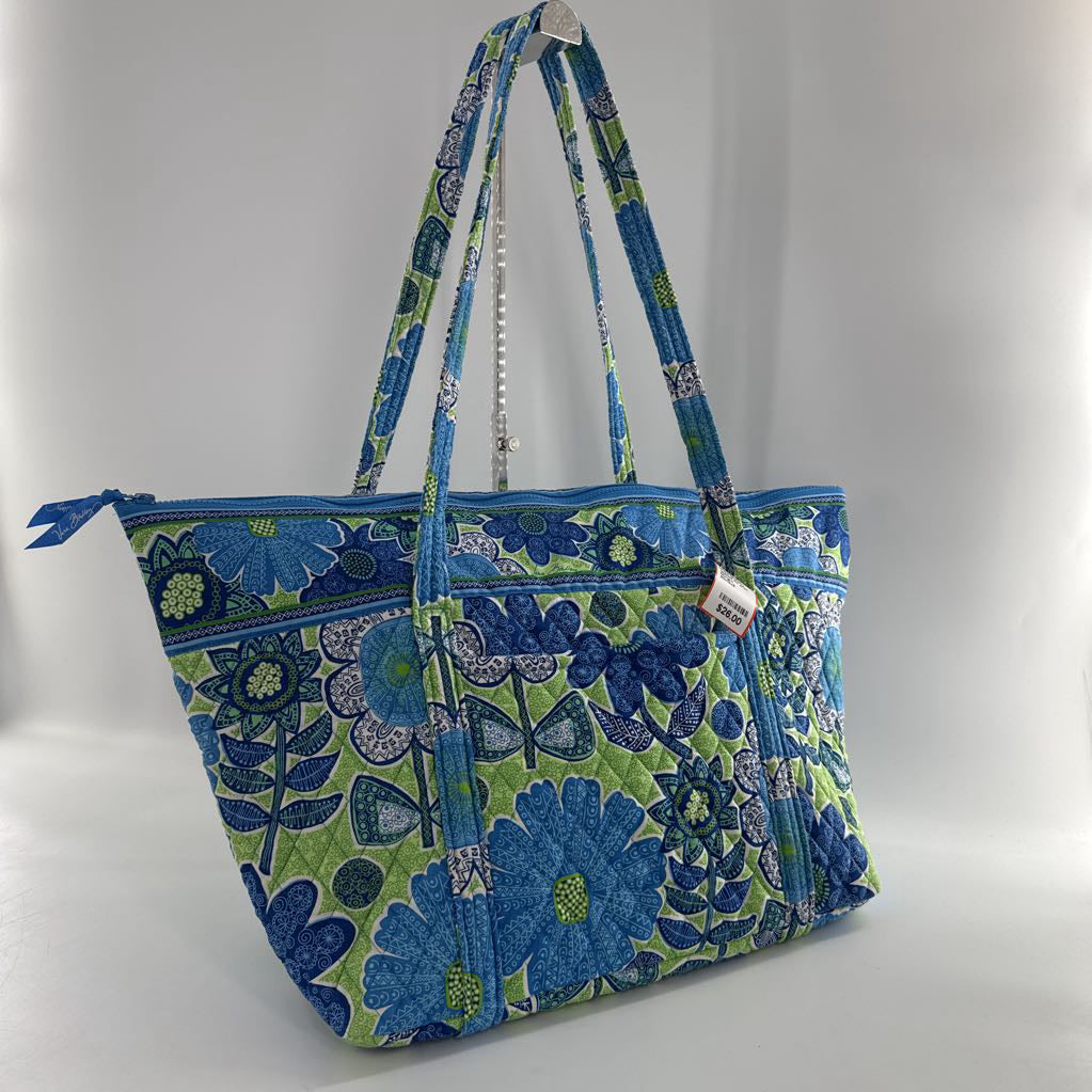 quilted flo print overnight bag