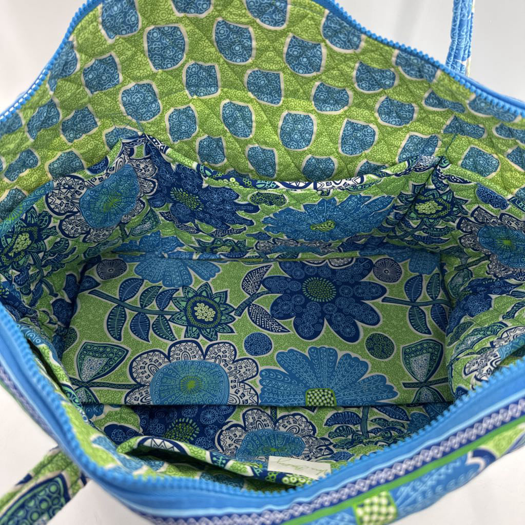quilted flo print overnight bag