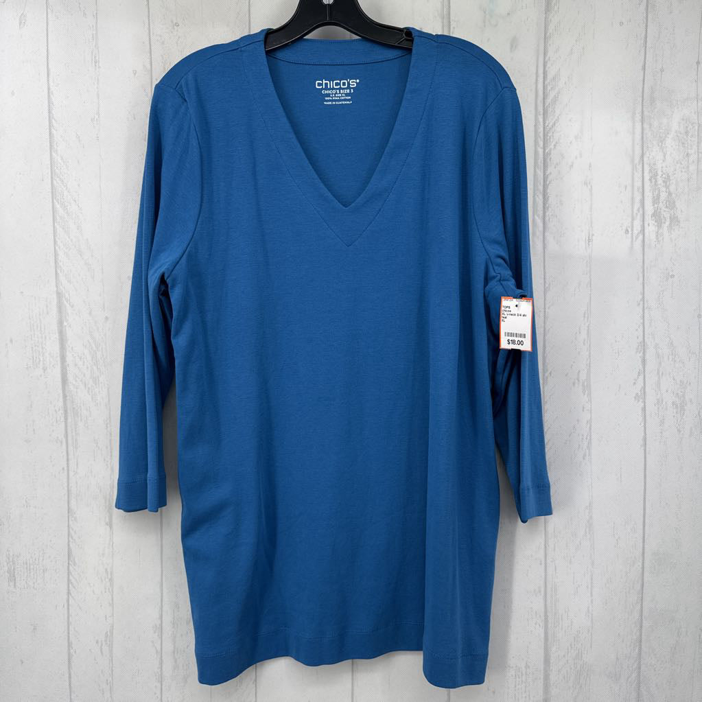 XL v-neck 3/4 slv tunic