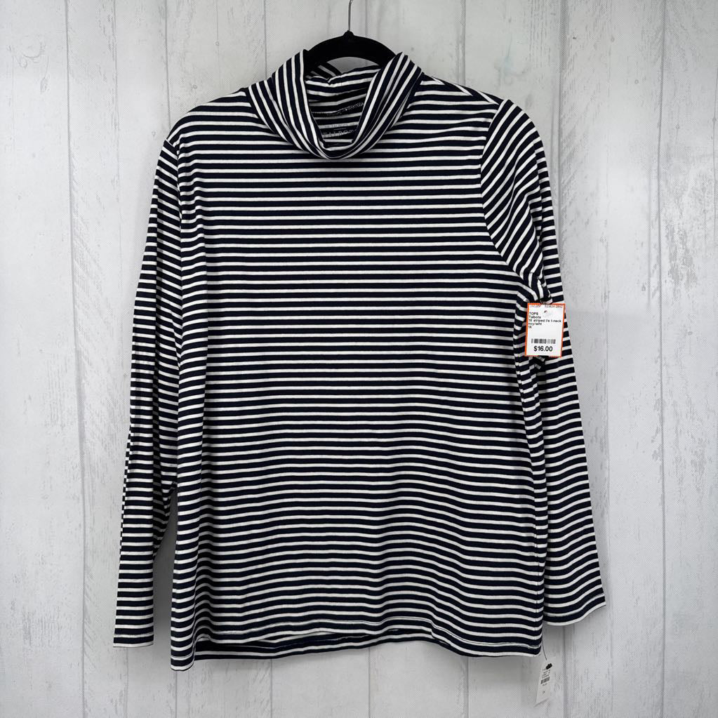 1X striped l/s t-neck