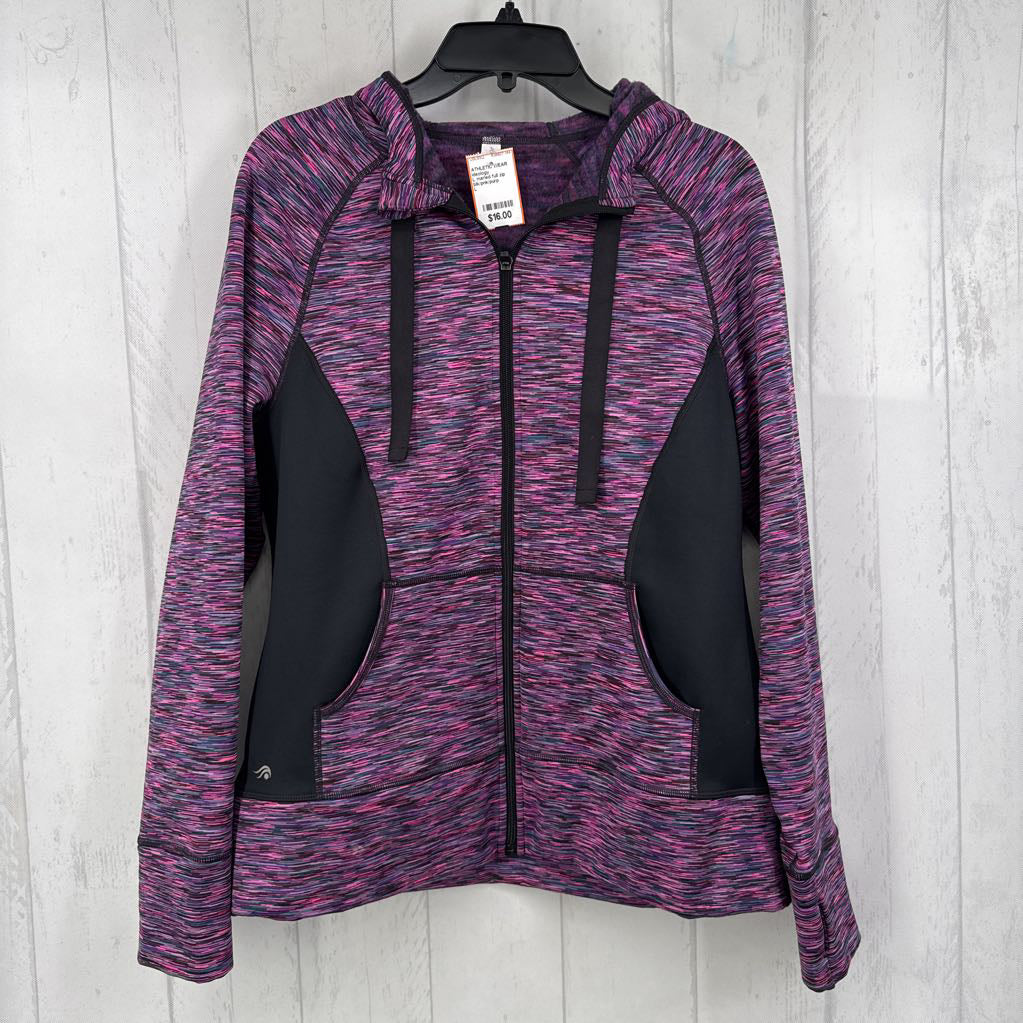 L marled full zip jacket