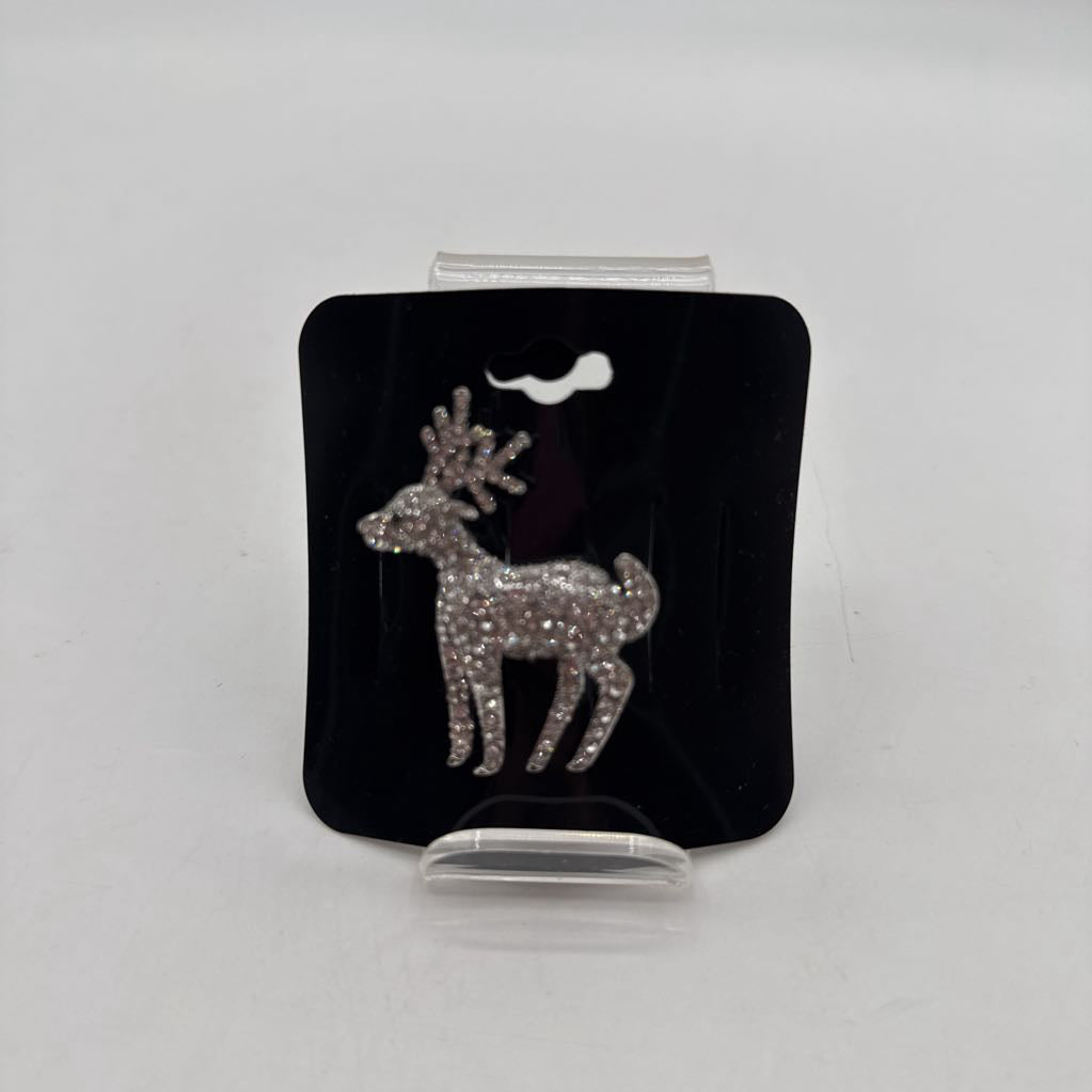 CZ reindeer brooch