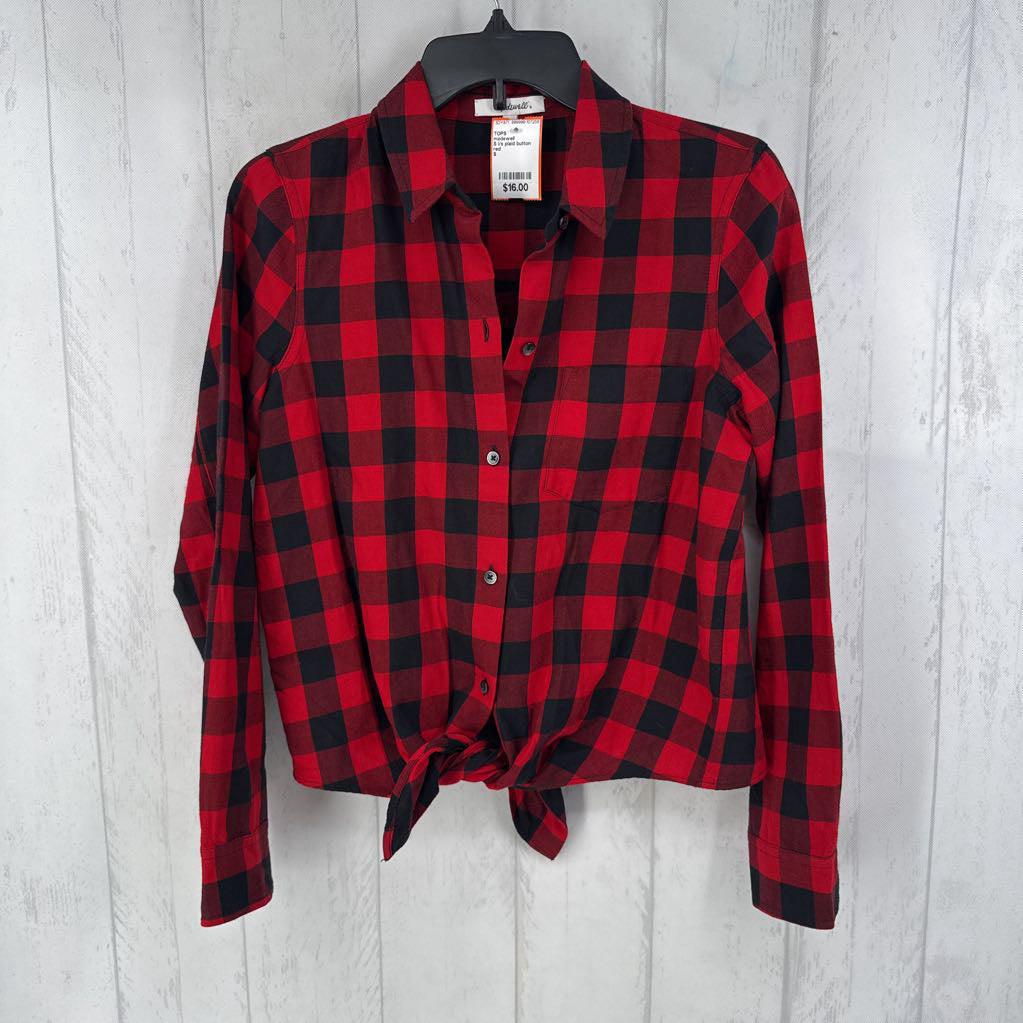 S l/s plaid button shirt