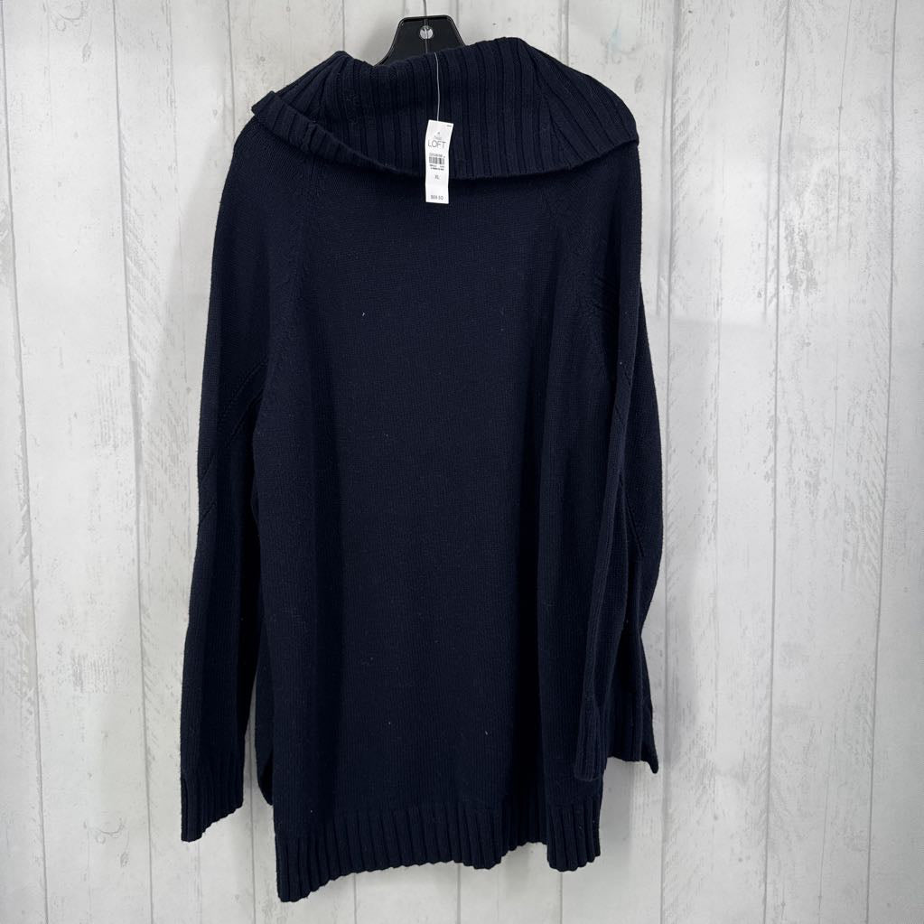 R70 XL cowl neck hi-lo sweater
