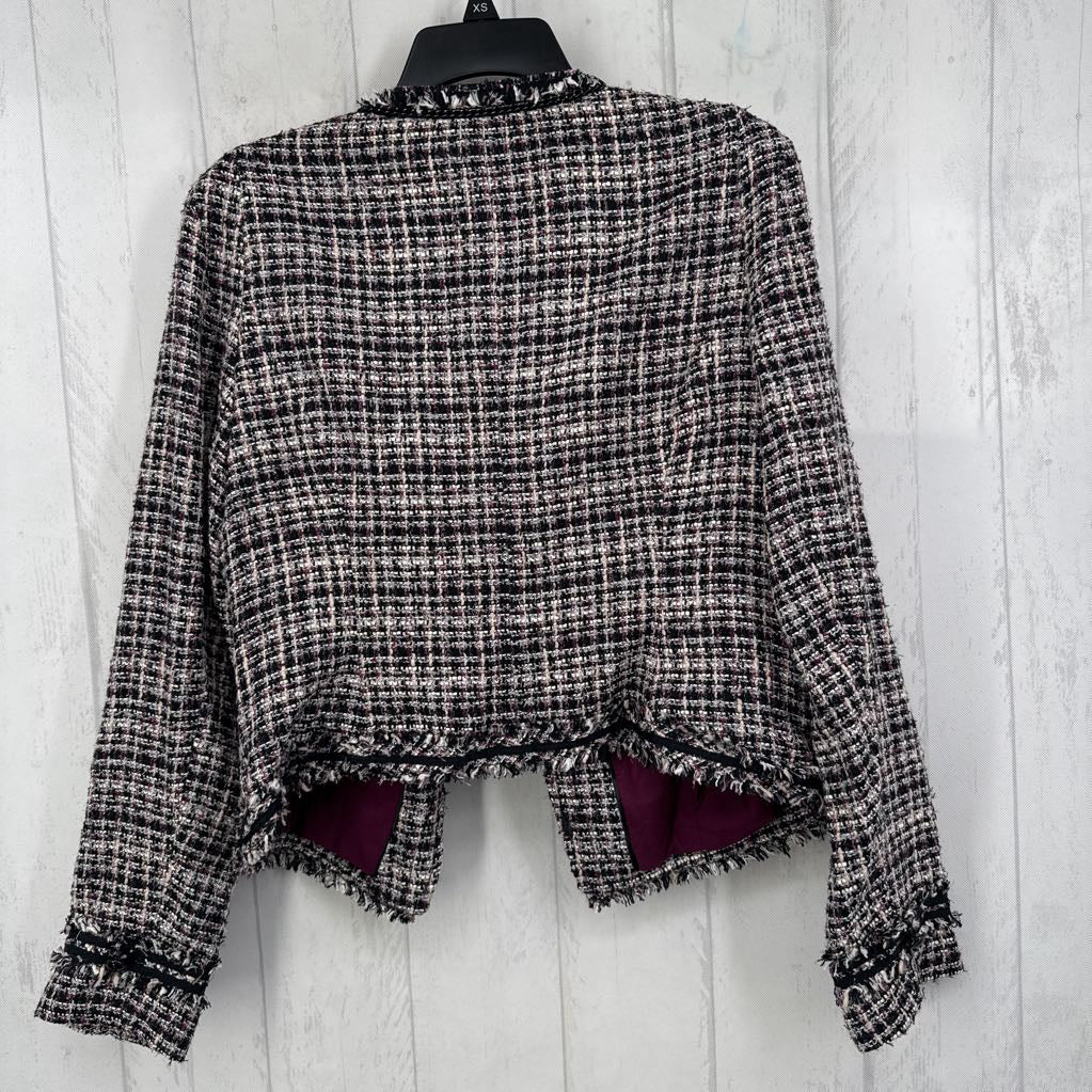 14 tweed crop blazer