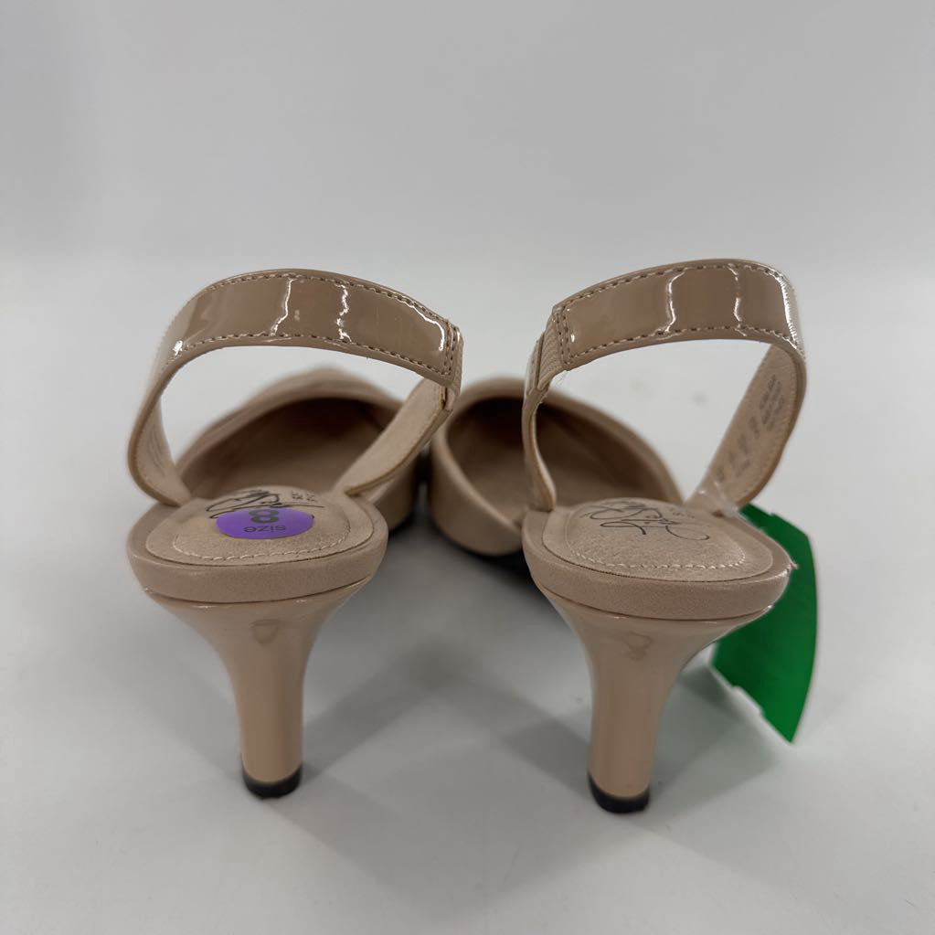 8 ponted toe slingback pumps