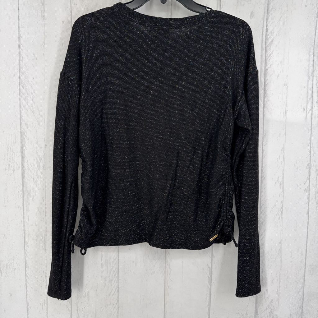 R155 M sparkly ruched sides l/s top