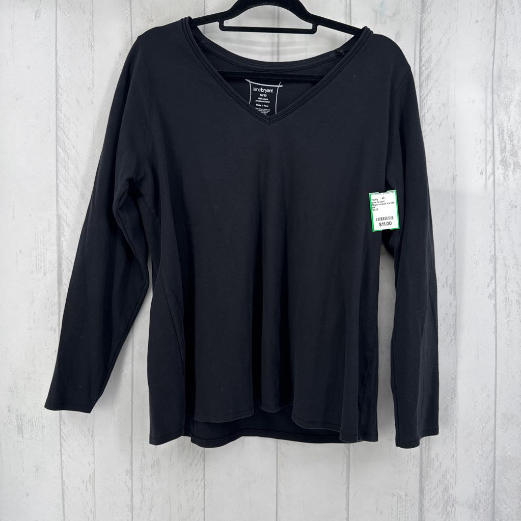 18/20 v-neck l/s tee