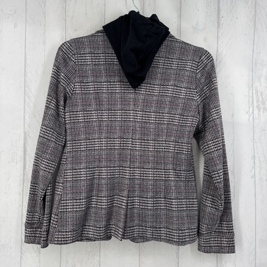 L plaid layered jacket