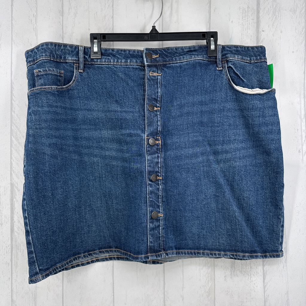 22 hi-rise denim skirt