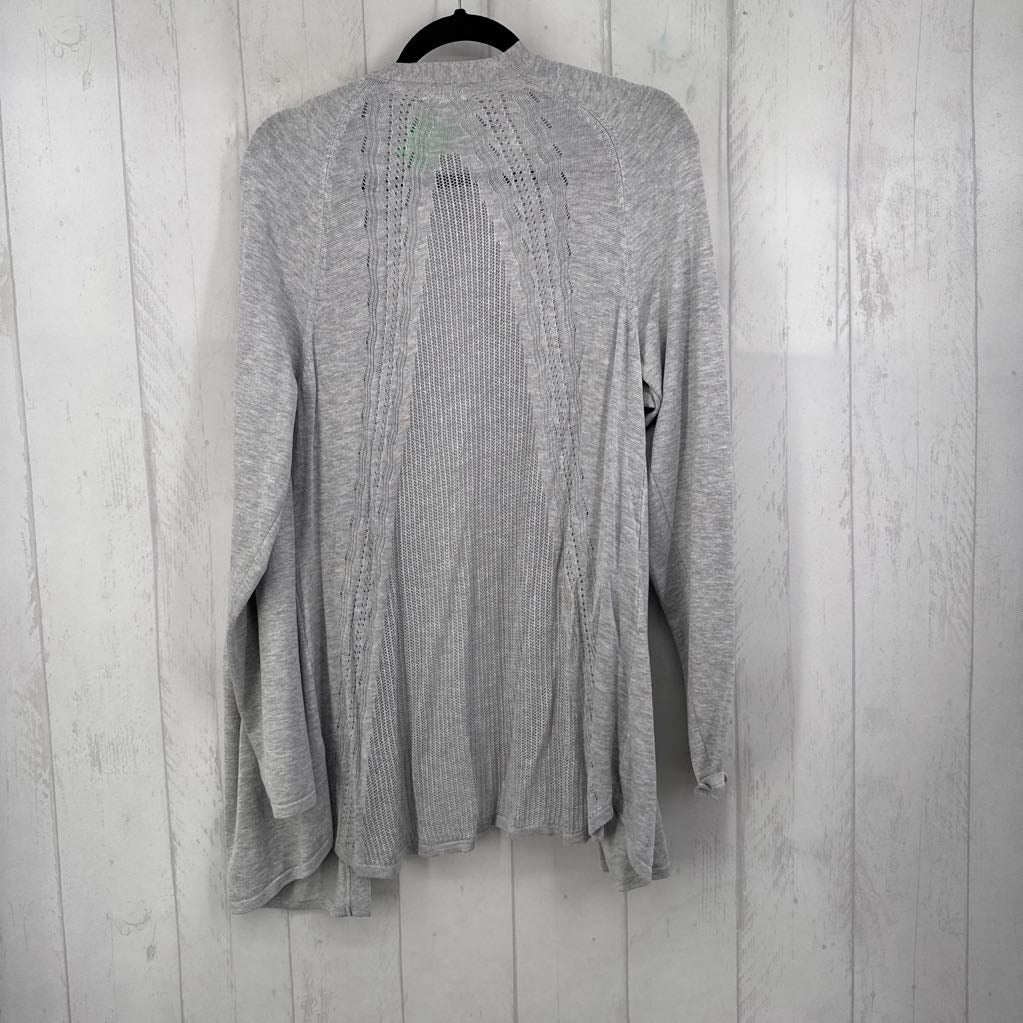 XXL crochet back l/s cardi