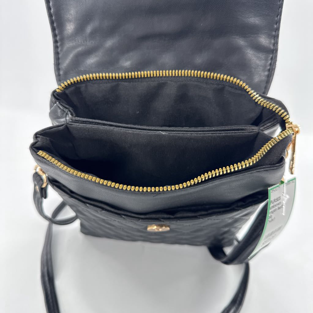 vegan leather quilted crossbody