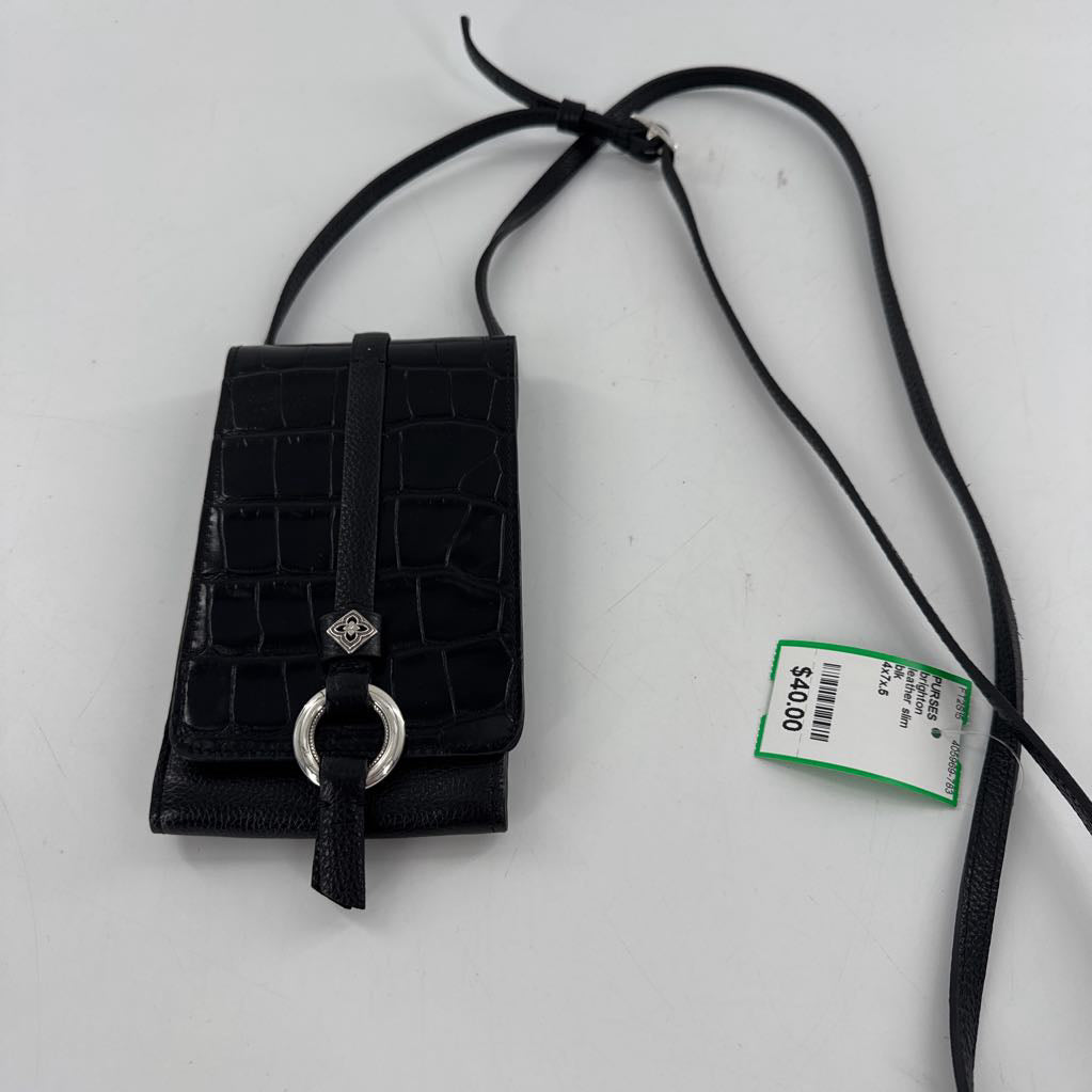 leather slim crossbody