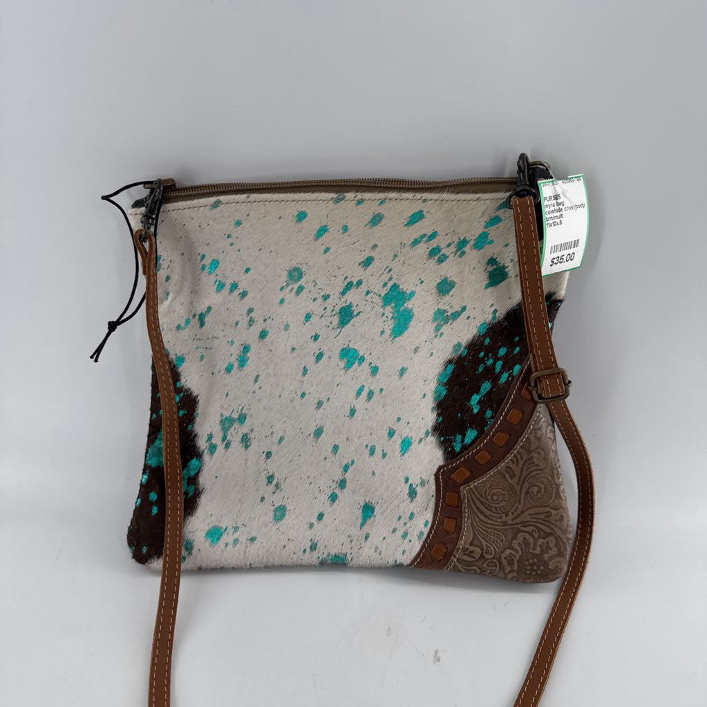 cowhide crossbody