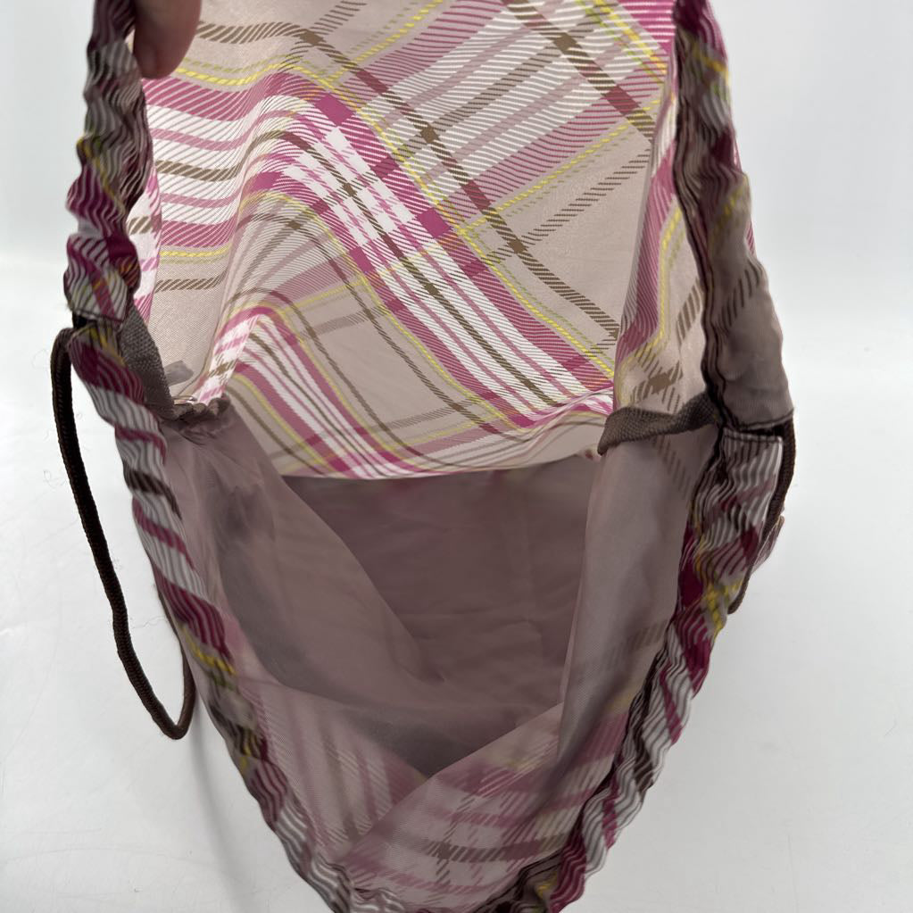 thirty-one nylon plaid drawstring backpack