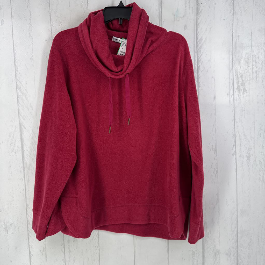 XL l/s funnel neck fleece pullover