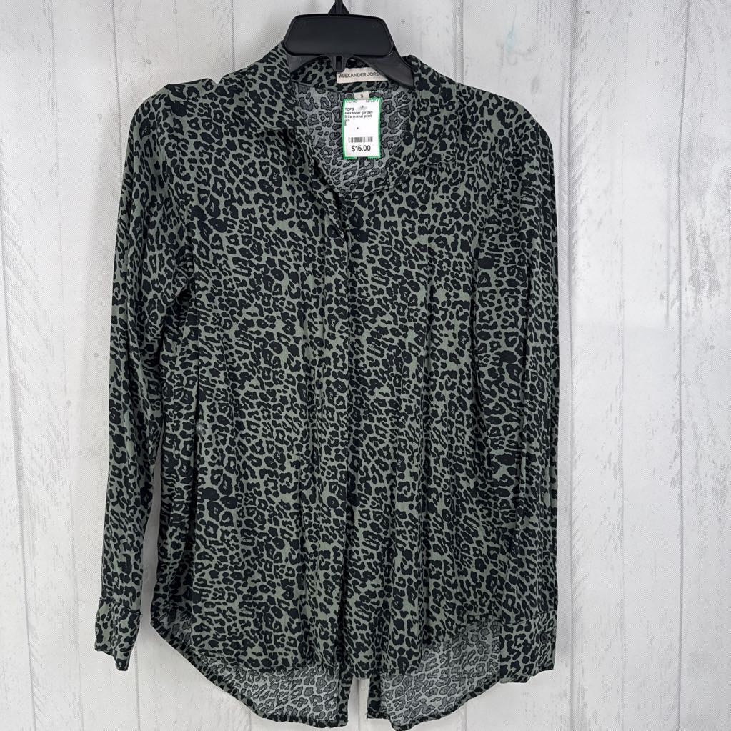 S l/s animal print button shirt