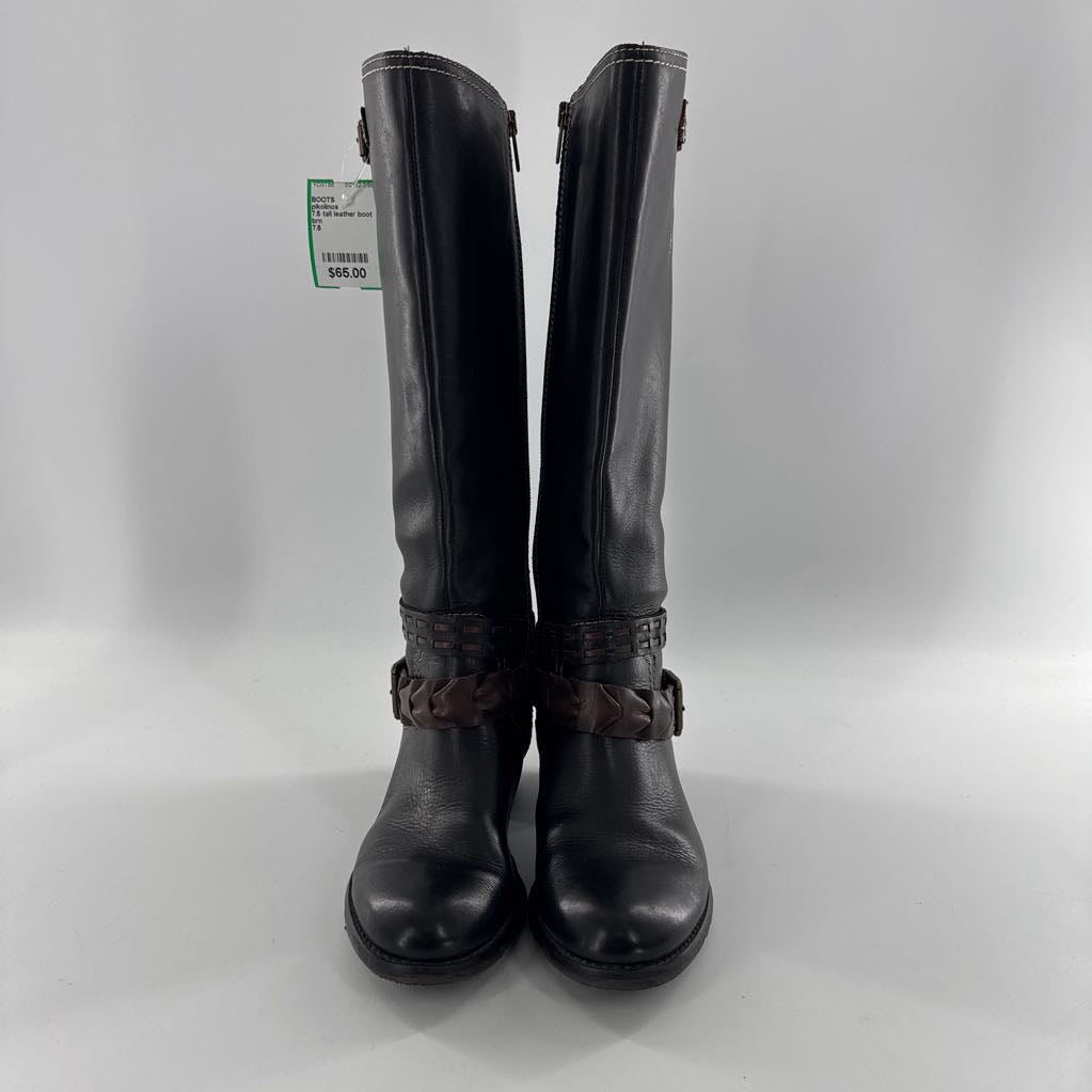 7.5 tall leather boot