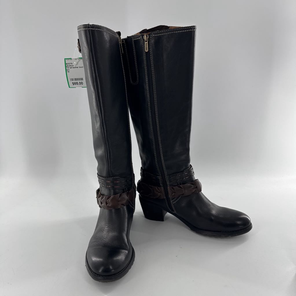 7.5 tall leather boot