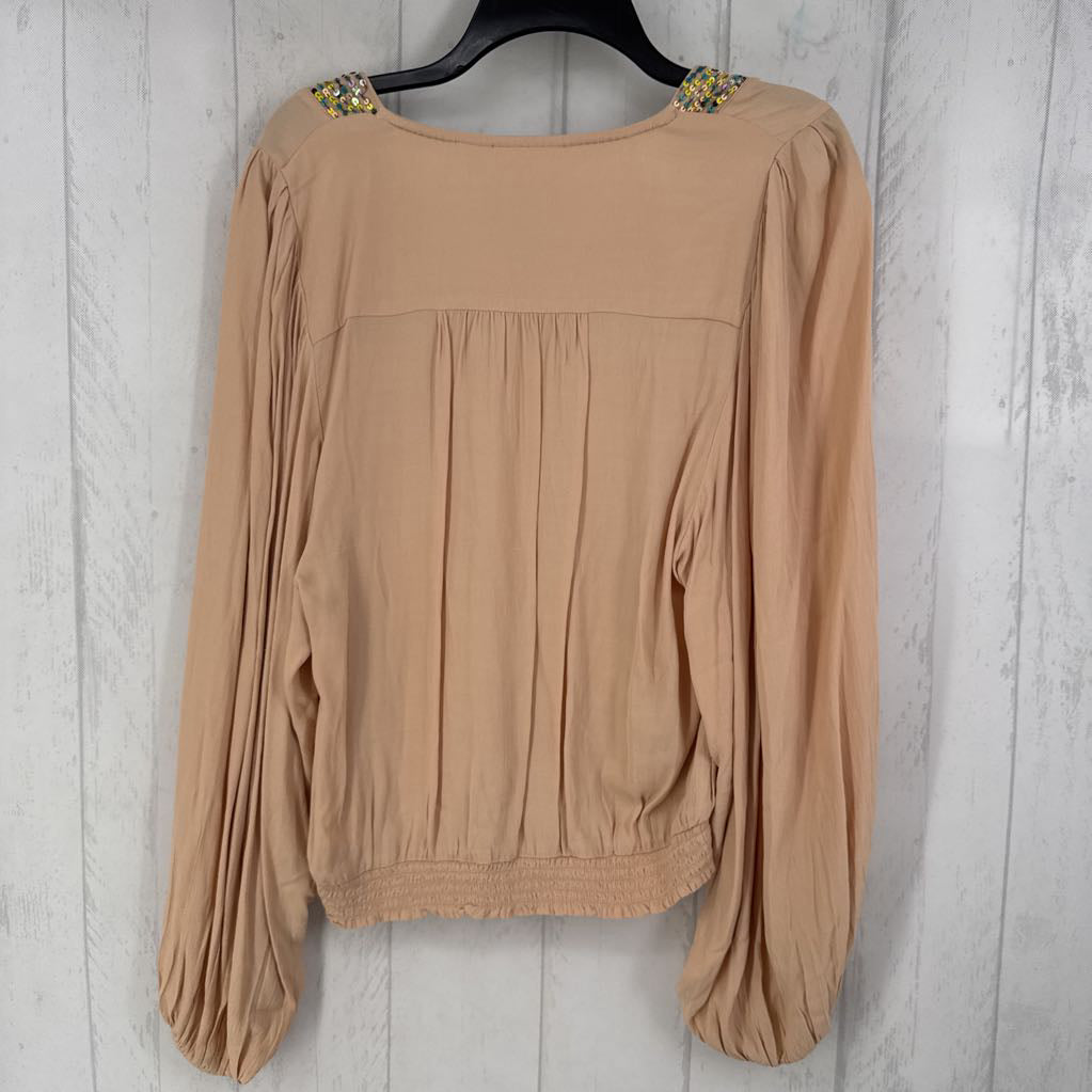 M l/s embellished hi-low top