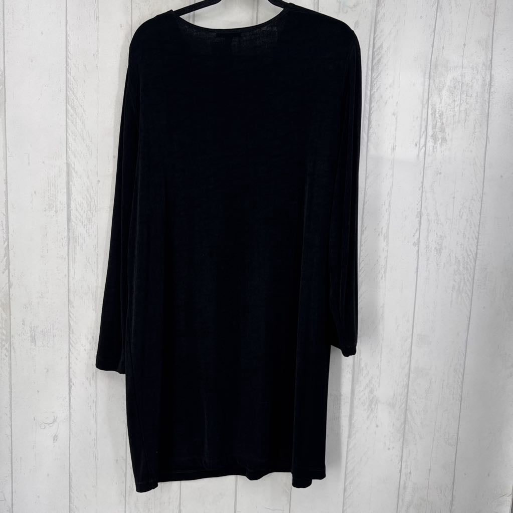 1X scoop neck l/s dress