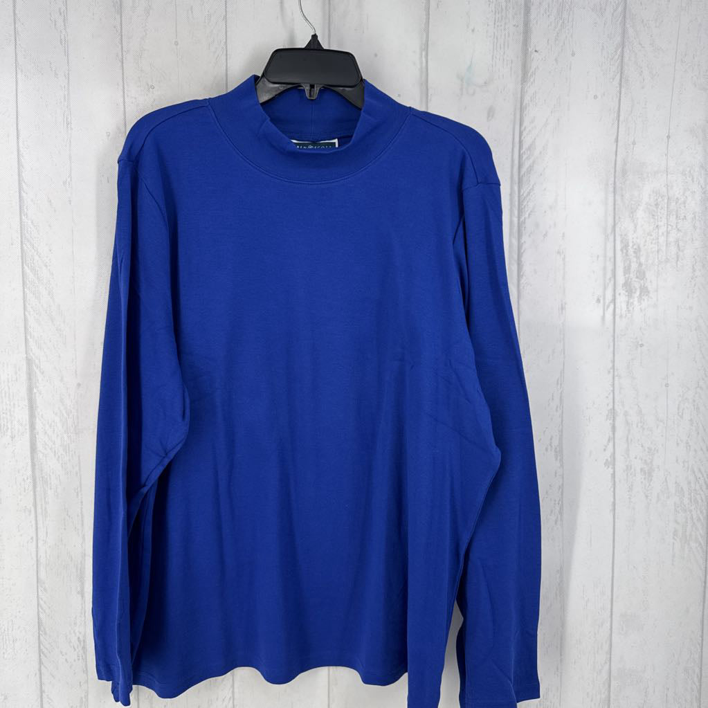 3X mock neck l/s top