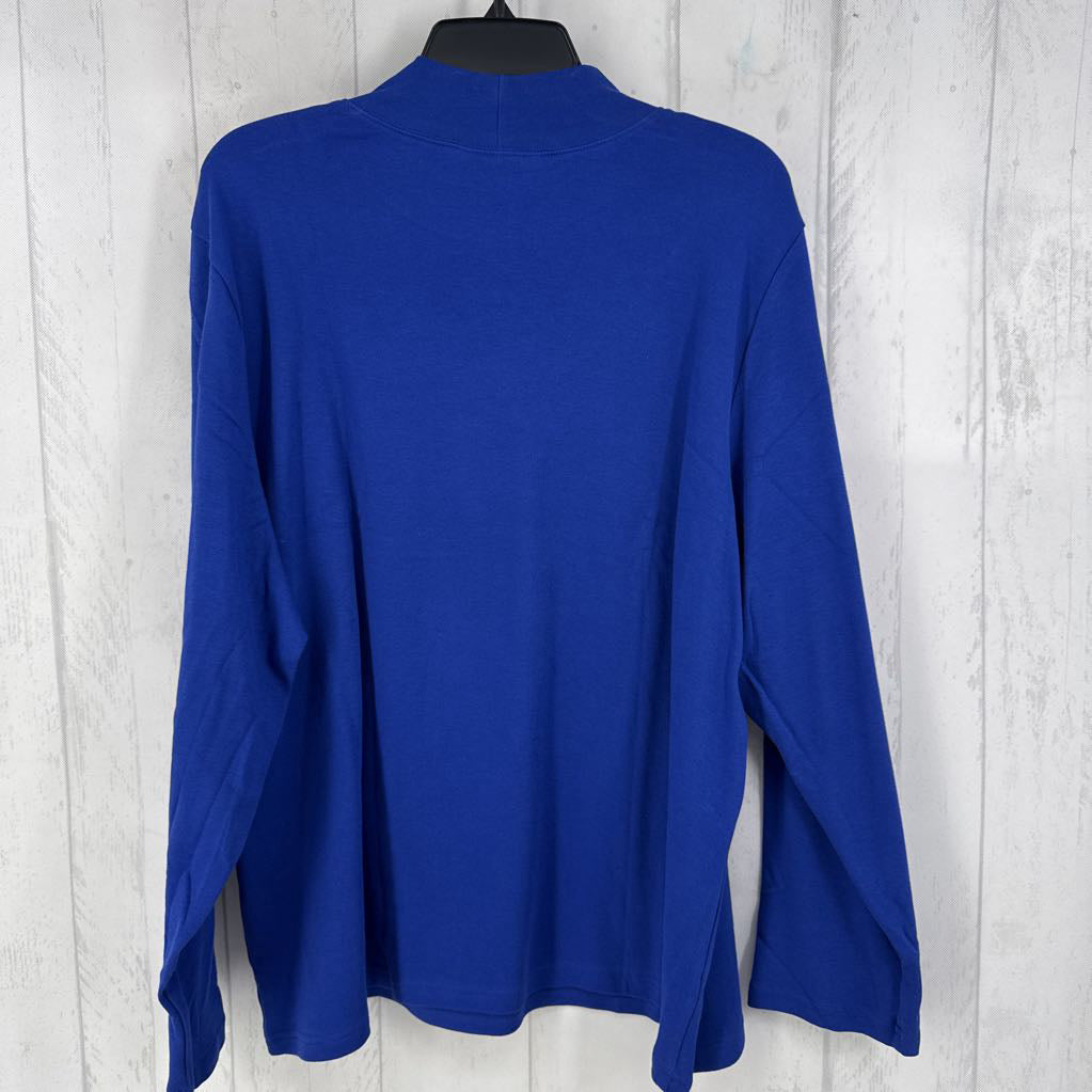 3X mock neck l/s top