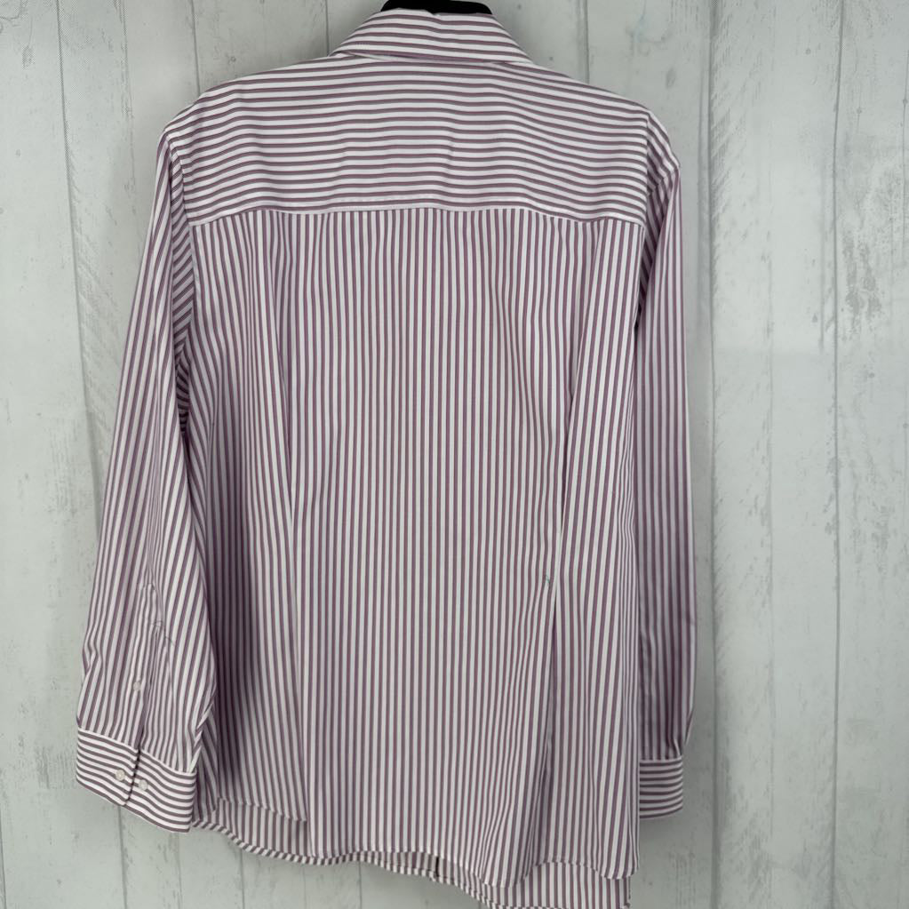R74 3X striped button down l/s top