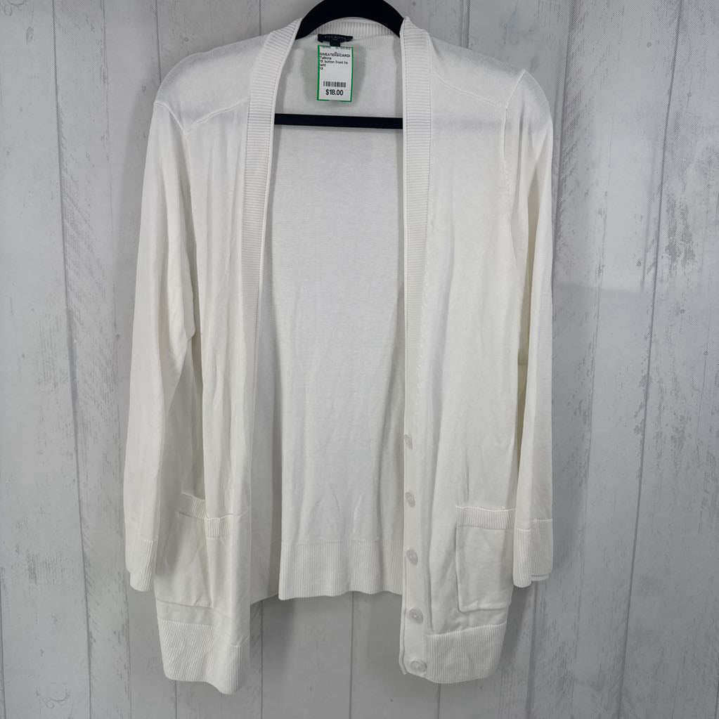 1X button front l/s sweater