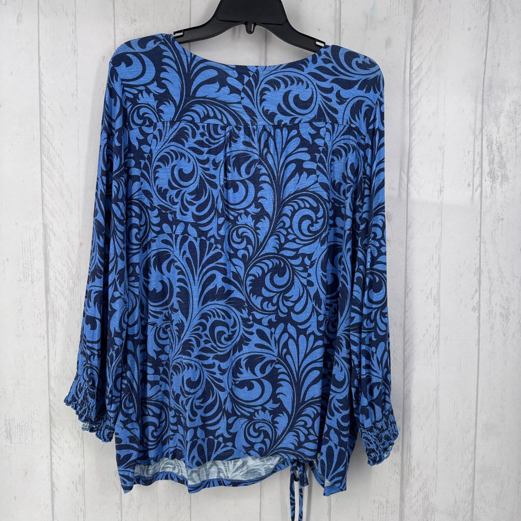 1x 3/4 slv paisley print top