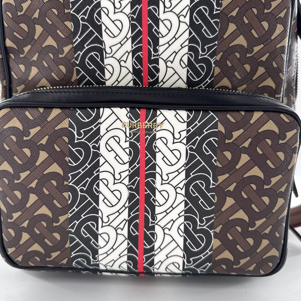 monogram stripe backpack