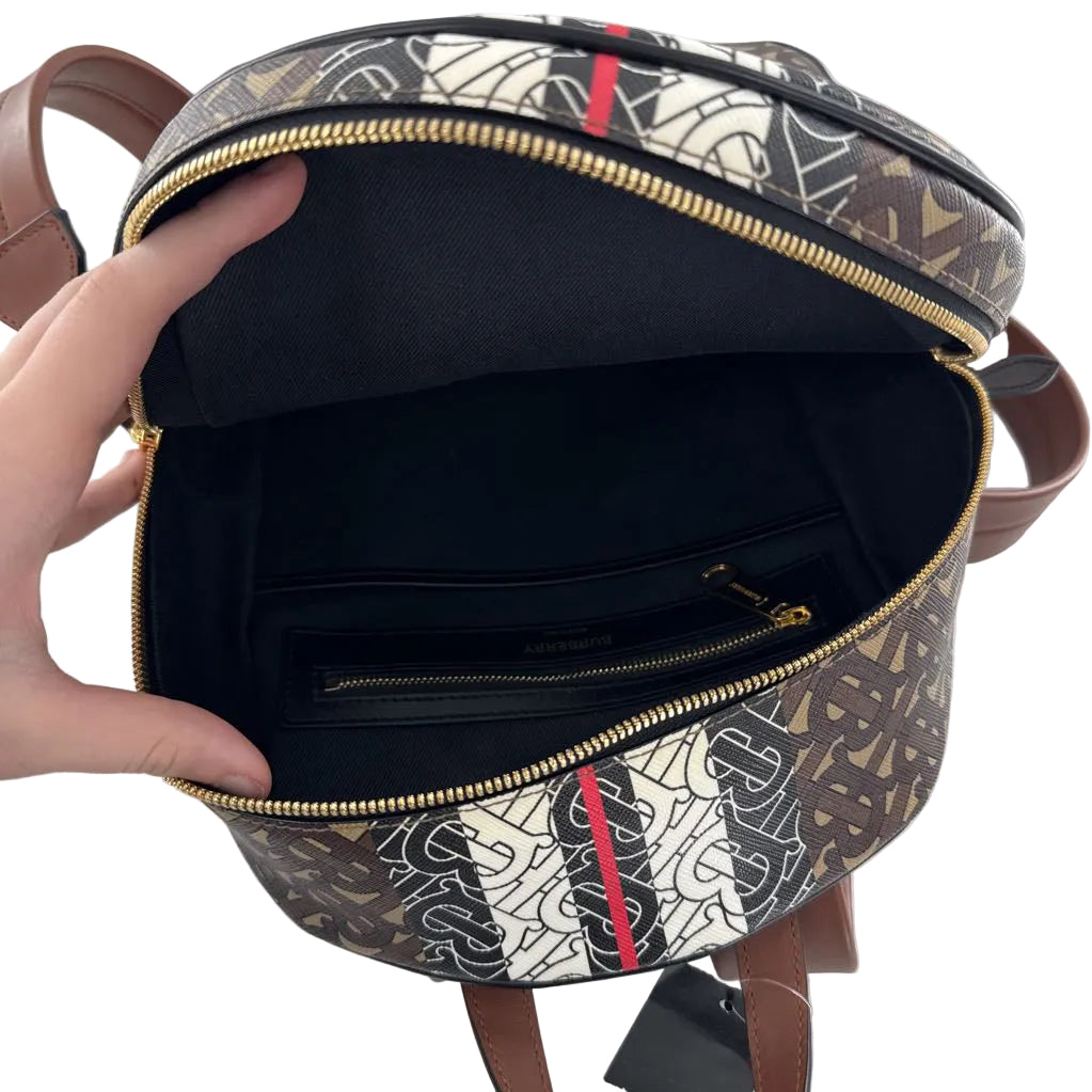 monogram stripe backpack