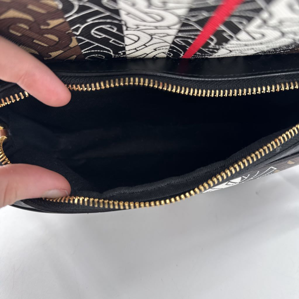 monogram stripe backpack